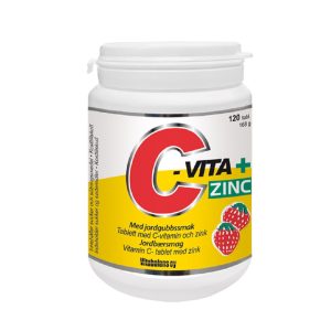 C-VITA 500 mg + ZINK 15 mg med jordgubbssmak 150 tabletter