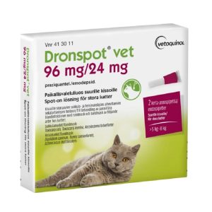 DRONSPOT VET 96 mg / 24 mg Spot On lösning för Stora katter 2 endospipetter