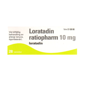 Loratadin ratiopharm 10 mg 28 tabletter