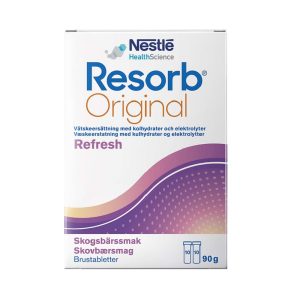Resorb Original Refresh Vätskeersättning Skogsbärssmak 90 g 20 brustabletter
