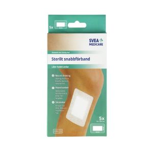 Svea Medicare Sterilt Snabbförband Vattentätt 10 x 20 cm, 5 st