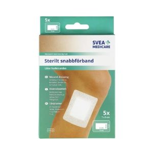 Svea Medicare Sterilt Snabbförband 7 x 9 cm, 5 st