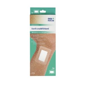 Svea Medicare Sterilt Snabbförband Vattentätt 10 x 30 cm, 5 st