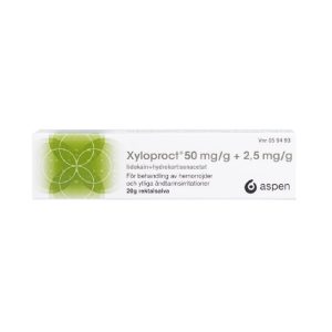Xyloproct  50 mg/g + 2,5 mg/g 20 g rektalsalva
