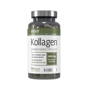 elexir Kollagen typ I, II, III 120 tabletter