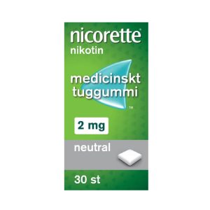 nicorette neutral medicinskt tuggummi 2 mg 30 st