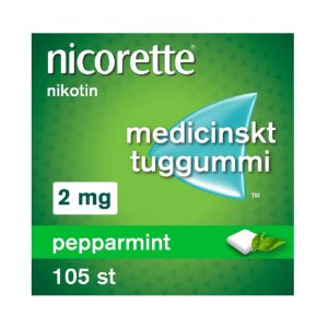 Nicorette pepparmint medicinskt tuggummi 2mg 105st