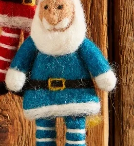 Hängande Jultomte Tovad – Blå/grön