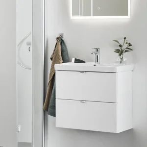 Tvättställsskåp Neat 550 Vit lådor med tvättställ Hafa